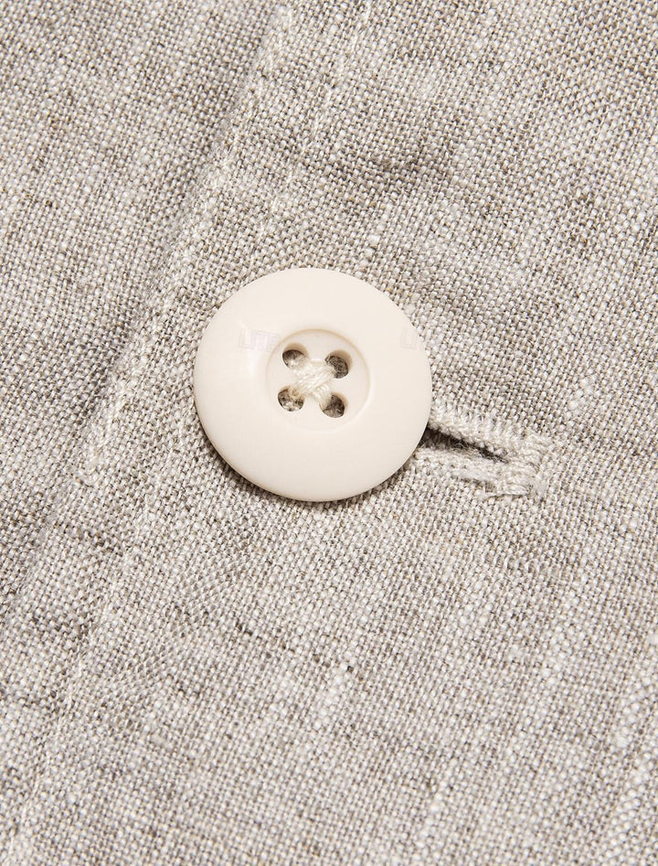 Blazer In Lino Per Uomo | Manica Lunga