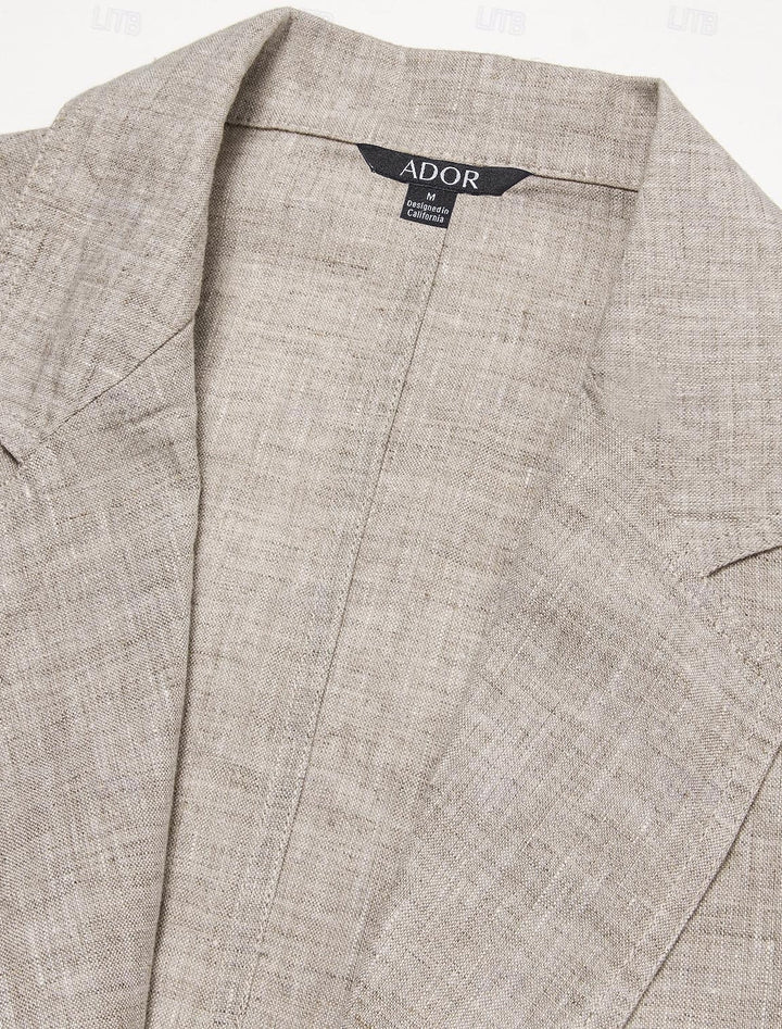 Blazer In Lino Per Uomo | Manica Lunga