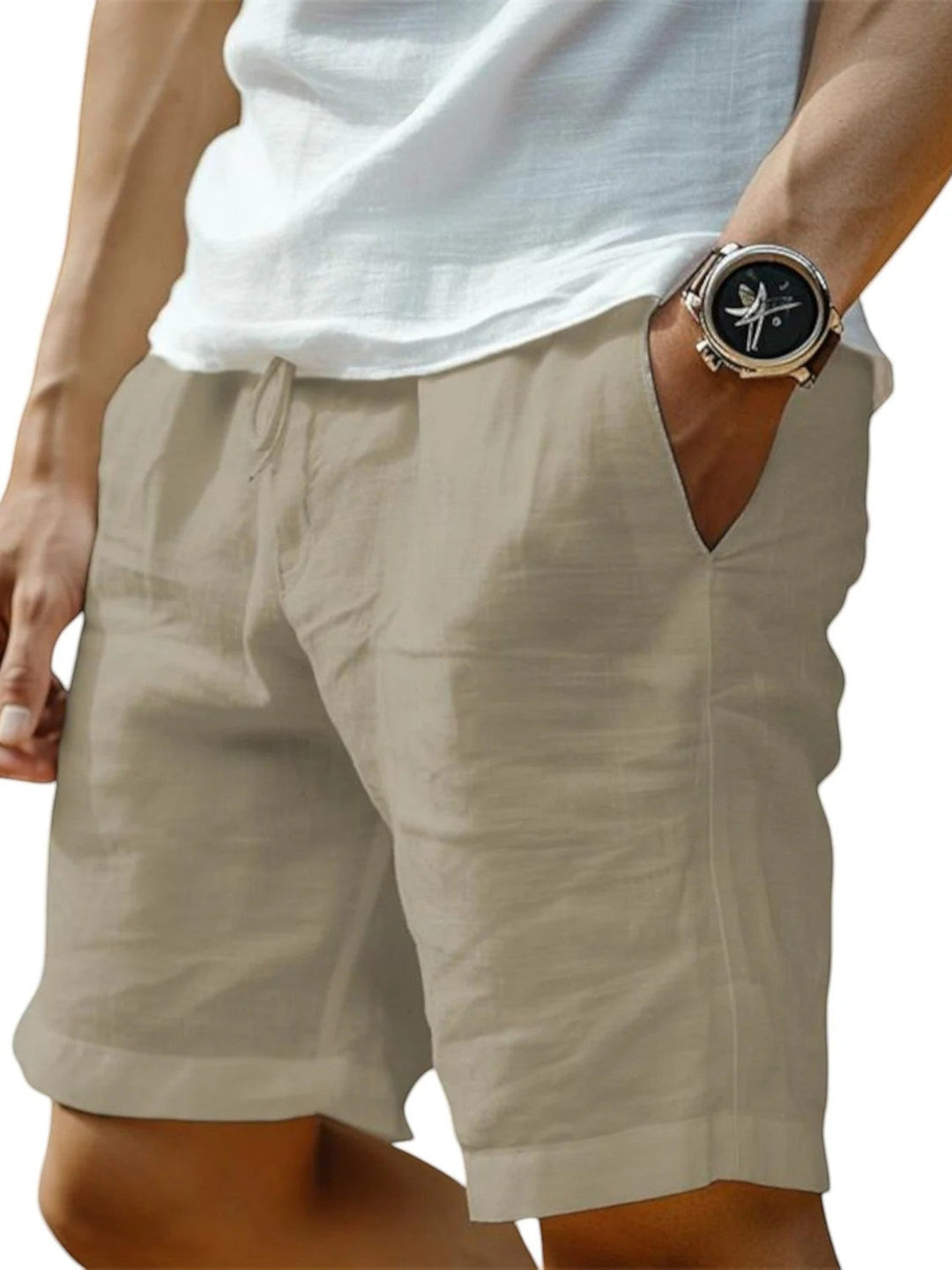 Pantalones cortos de lino para hombre