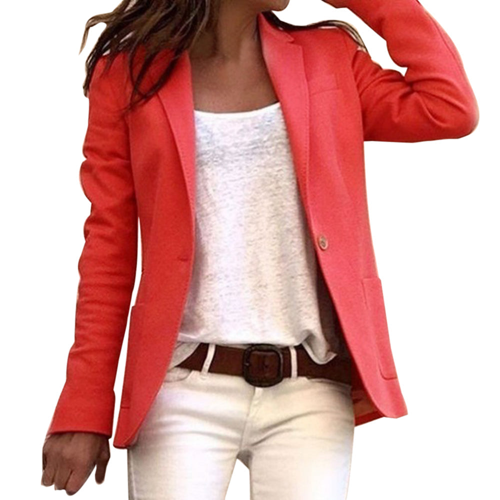 Blazer de manga larga para mujer | ajuste slim