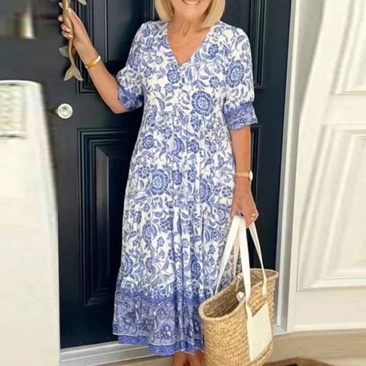 Abito Estivo Bohémien Con Scollo A V Per Donna | Maxi