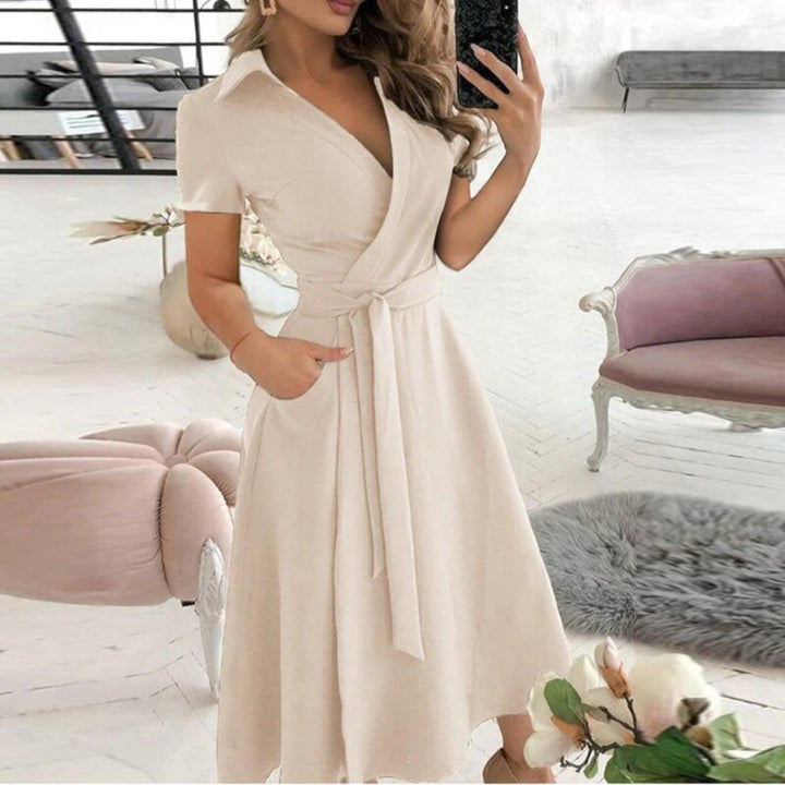 Abito A Spalle Scoperte Con Cintura Annodata Per Donna | Midi