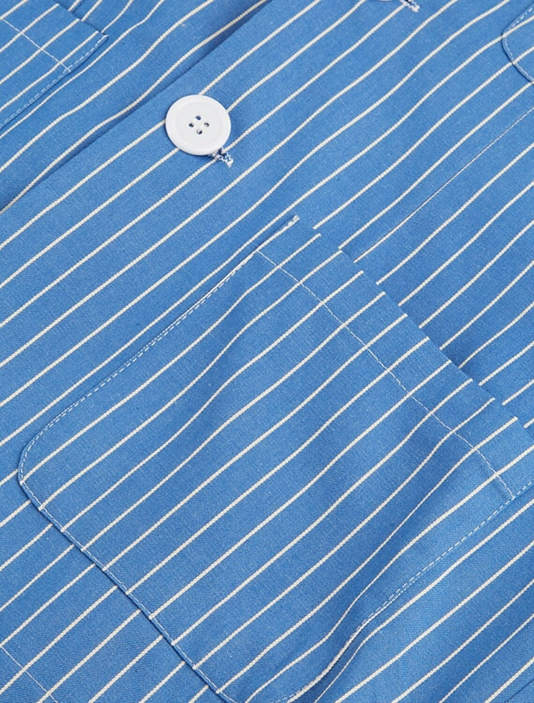 Blazer Estivo A Righe Da Uomo | Blu Reale